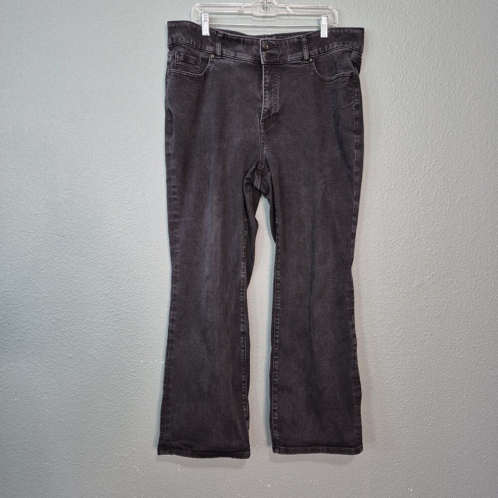 Lane Bryant Jeans High Rise Boot Cut Womens 20 Black Tighter Tummy High Rise